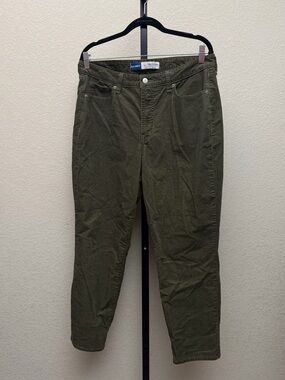 Old Navy Women’s Olive Green High Rise OG Straight Corduroy Pants